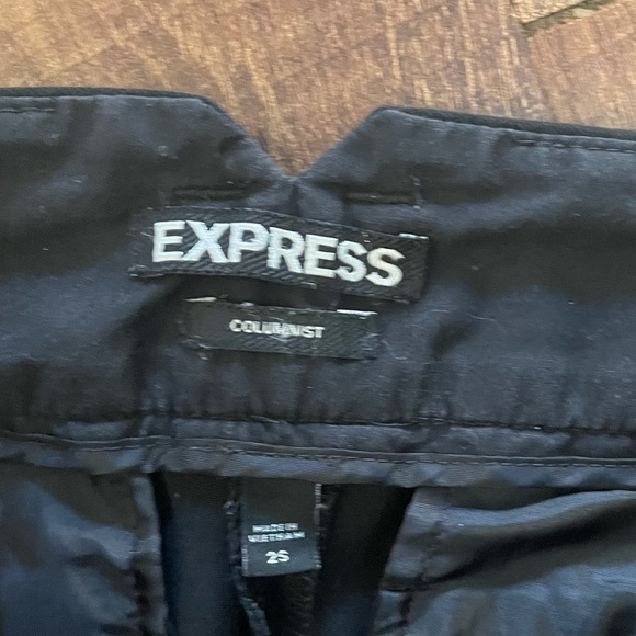 Express brand columnist black pants sz 2 slim - Picture 3 of 6
